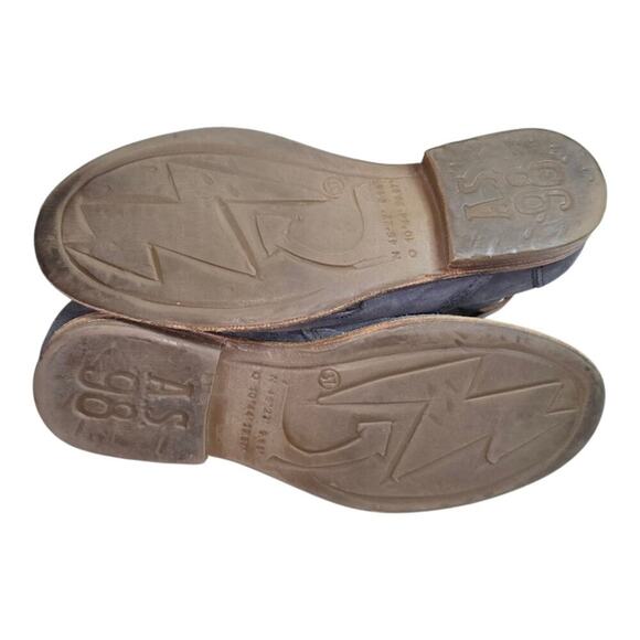 Free People X AS 98 Felix Flat Gray Leather Ankle Boot Size 37 Boho - Picture 7 of 13